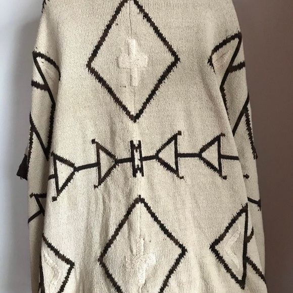 Ralph Lauren Native American Indian Blanket Poncho.  Cotton Linen Silk. NWOT - Picture 3 of 7